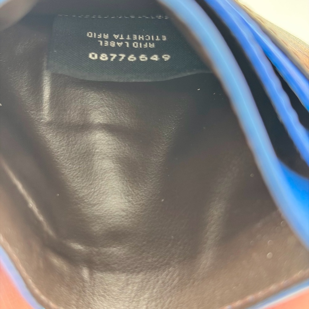 FENDI Zucca FF logo printed - Blue and Brown - Card Holder NWOT - Picture 5 of 5